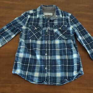 Tucke+Tate boys Hooded Cotton long sleeve blue Flannel collared Shirt
Kids Sz 6